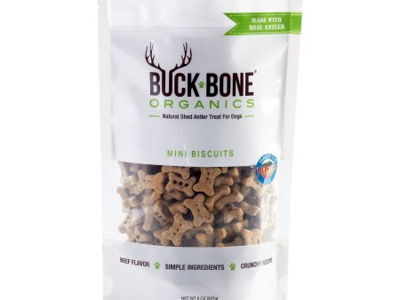 Buck Bone Organics Antler Dog Biscuits Mini 8oz Hot on Sale