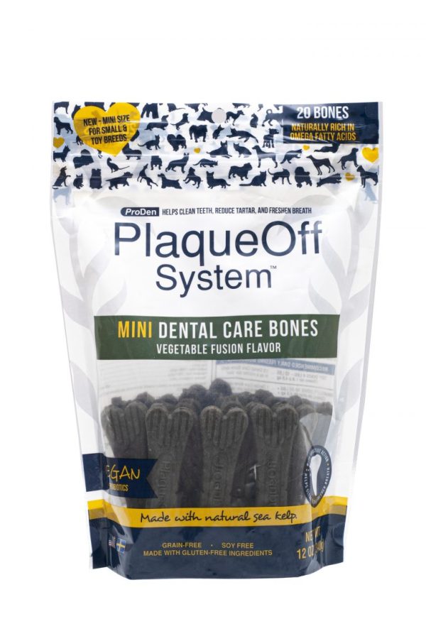 Plaque Off Vegetable Fusion Mini Dental Treats 12oz Online Hot Sale