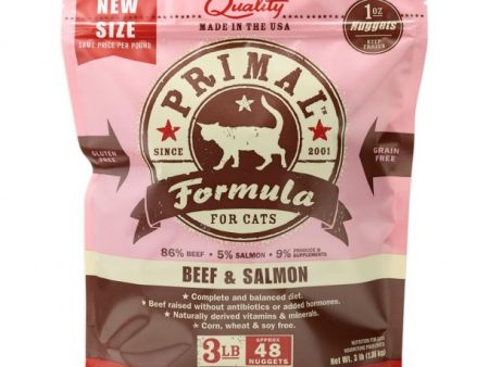 Primal Raw Cat Food Beef & Salmon Formula 3lb on Sale