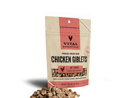 Vital Essentials Freeze Dried Cat Treats Chicken Giblets 1oz For Discount