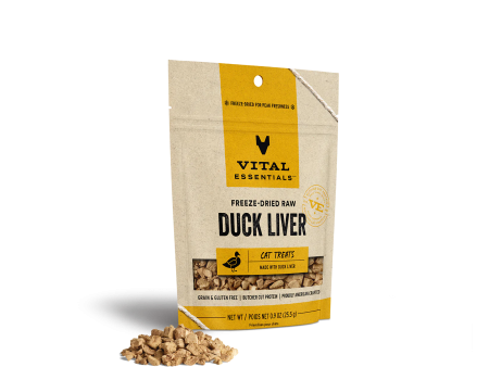 Vital Essentials Freeze Dried Cat Treats Duck Liver 0.9oz Discount