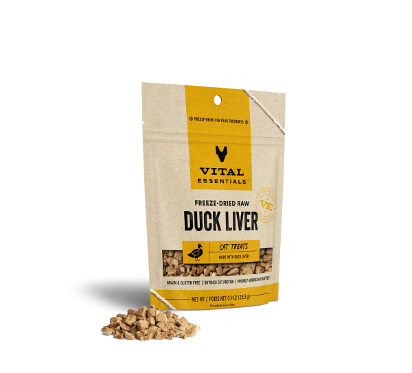 Vital Essentials Freeze Dried Cat Treats Duck Liver 0.9oz Discount