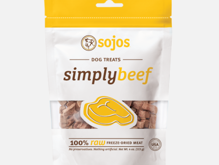 Sojos Simply Beef Freeze Dried Dog Treats 4oz Cheap