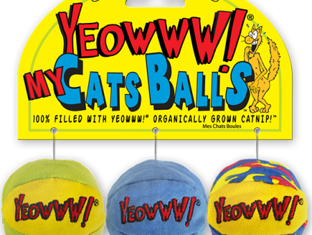 Yeowww Catnip Ball Toy 3pk Hot on Sale