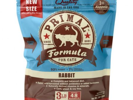 Primal Raw Cat Food Rabbit Formula 3lb For Discount