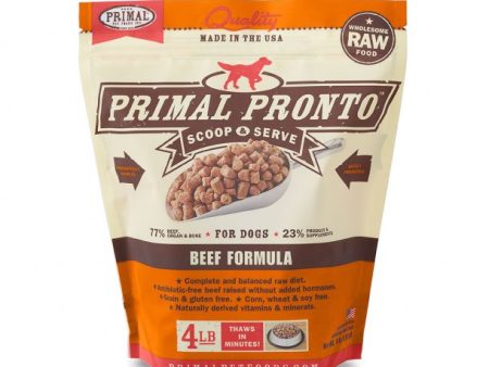 Primal Raw Dog Food Pronto Beef Formula 4lb Fashion