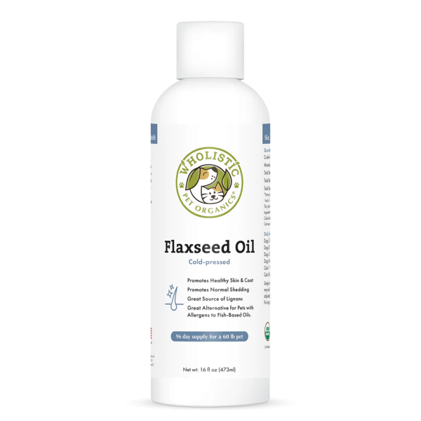 Wholistic Pet Organics Flaxseed Oil 16oz For Sale