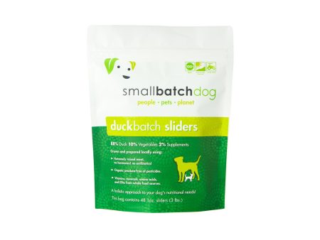 SmallBatch Raw Dog Food Duck Sliders 3lb Supply