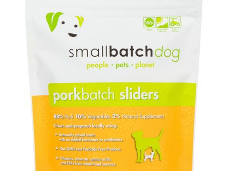 SmallBatch Raw Dog Food Pork Sliders 3lb For Discount