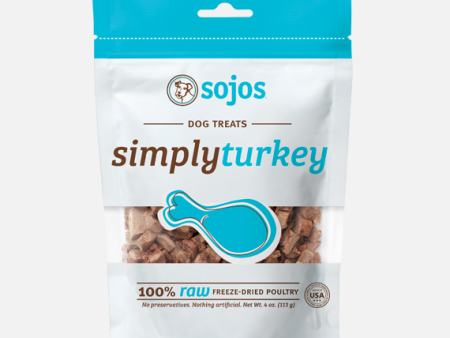 Sojos Simply Turkey Freeze Dried Dog Treats 4oz Hot on Sale