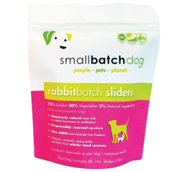 SmallBatch Raw Dog Food Rabbit Sliders 3lb Supply