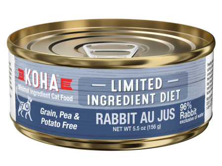 Koha Canned Cat Food Limited Ingredient Diet Rabbit Au Jus Supply