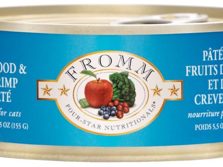 Fromm Canned Cat Food Seafood & Shrimp Pate 5.5oz For Sale