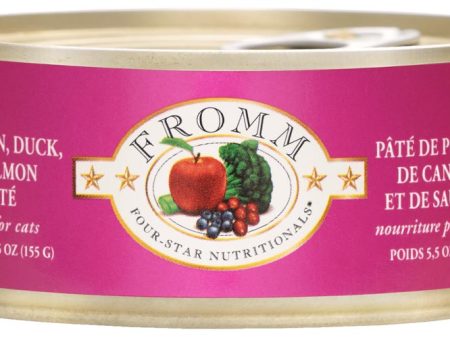 Fromm Canned Cat Food Chicken Duck & Salmon Pate 5.5oz Hot on Sale