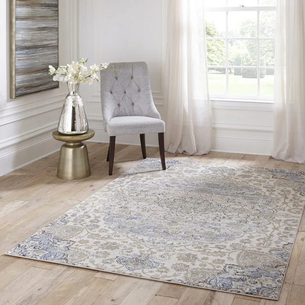 Momeni Amelia AM-01 Beige Traditional Machine Made Rug Discount