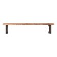 Moes Home Benches Bent Natural  Industrial Furniture Cheap