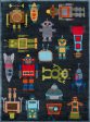 Momeni Lil Mo Whimsy LMJ-1 Steel Blue Contemporary Hand Tufted Rug Sale