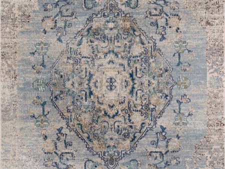 Momeni Amelia AM-02 Light Blue Traditional Machine Made Rug Online Hot Sale