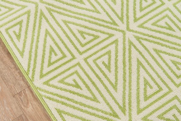 Momeni Baja BAJ-4 Green Contemporary Machine Made Rug For Sale