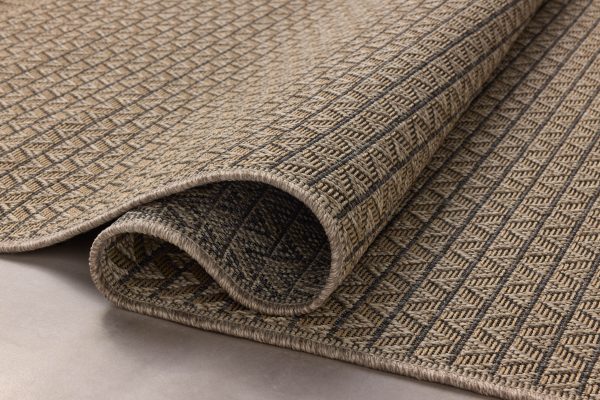 Chris Loves Julia x Loloi Providence PRC-05 Natural Graphite Indoor Outdoor Power Loomed Rug Sale