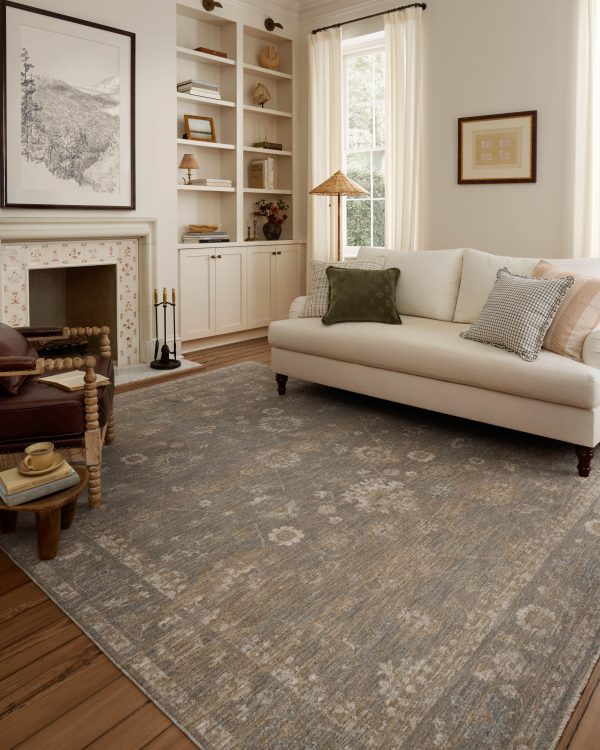 Chris Loves Julia x Loloi Louisa LOI-04 Lagoon Ivory Traditional Power Loomed Rug Online Hot Sale