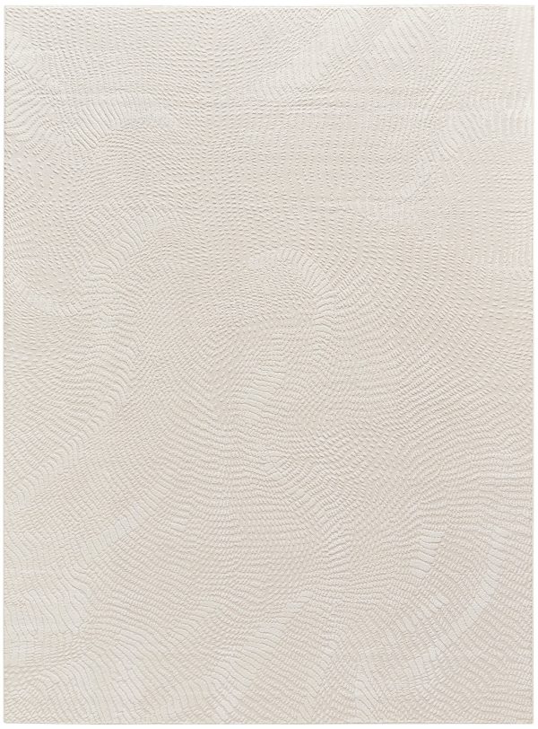 DKNY Central Park West CEP01 Ivory Contemporary Power-loomed Rug For Sale