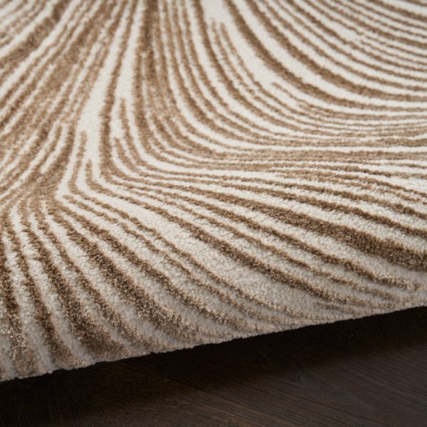 DKNY Central Park West CEP02 Beige Brown Contemporary Power-loomed Rug on Sale