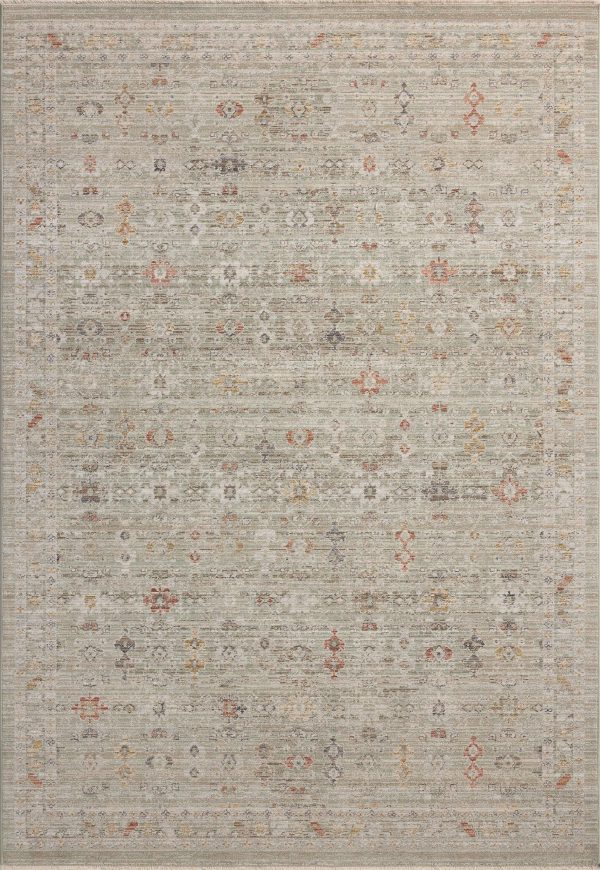 Chris Loves Julia x Loloi Ida IDA-04 Spa Multi Traditional Power Loomed Rug Hot on Sale