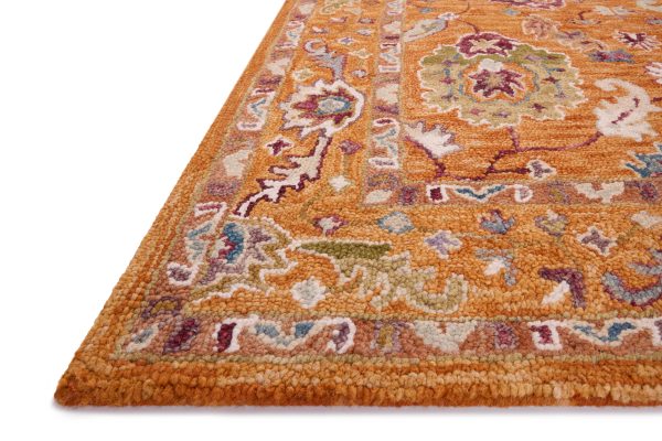 Loloi Padma PMA-01 Orange Multi Transitional Hooked Rug For Cheap