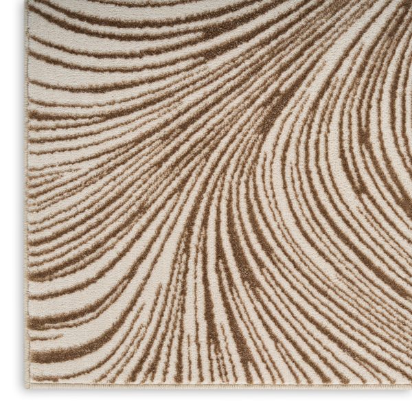 DKNY Central Park West CEP02 Beige Brown Contemporary Power-loomed Rug on Sale