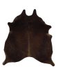 Artisan Claire  Brown Ivory Hair on Hide Cowhide Shape Rug Sale