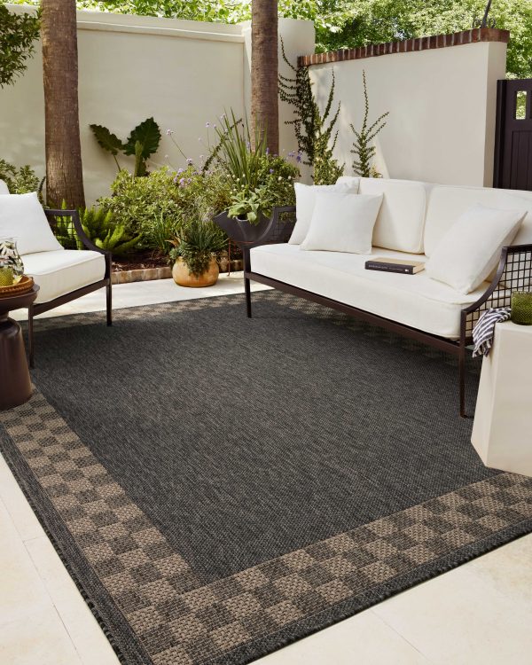 Chris Loves Julia x Loloi Providence PRC-01 Charcoal Natural Indoor Outdoor Power Loomed Rug Hot on Sale