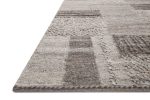 Loloi Manfred MAN-01 Charcoal Dove Contemporary Hand Knotted Rug Hot on Sale