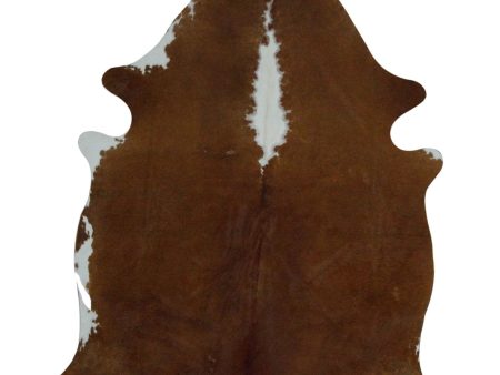 Artisan Claire  Mocha Ivory Hair on Hide Cowhide Shape Rug For Discount