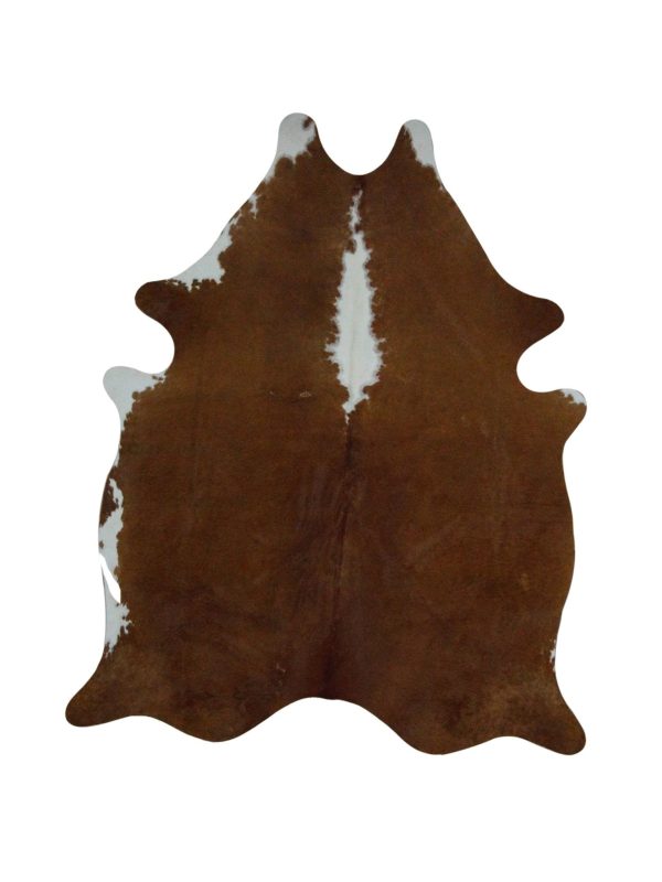 Artisan Claire  Mocha Ivory Hair on Hide Cowhide Shape Rug For Discount