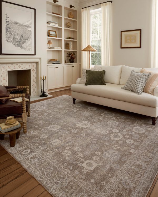 Chris Loves Julia x Loloi Louisa LOI-03 Taupe Ivory Traditional Power Loomed Rug Online Hot Sale