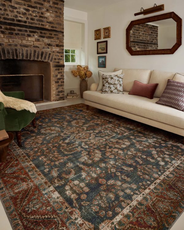 Chris Loves Julia x Loloi Jules JUL-10 Ocean Spice Traditional Power Loomed Rug Sale