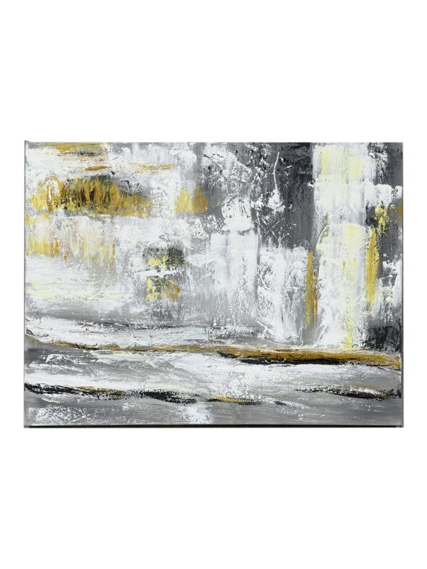 Eclectic Home Oil Painting Clouds on the River Off White Grey Decor  Furniture Online now