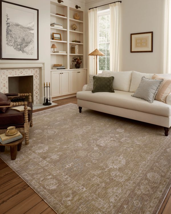 Chris Loves Julia x Loloi Louisa LOI-04 Taupe Gold Traditional Power Loomed Rug Online Hot Sale