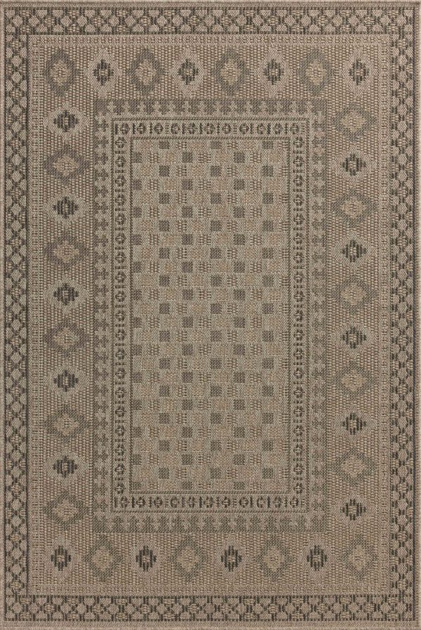 Chris Loves Julia x Loloi Providence PRC-07 Dove Charcoal Indoor Outdoor Power Loomed Rug on Sale