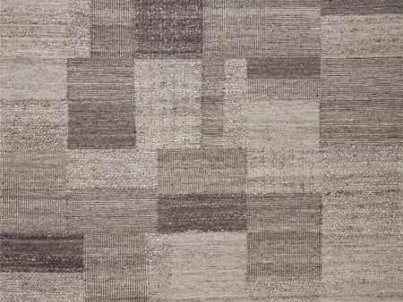 Loloi Manfred MAN-01 Charcoal Dove Contemporary Hand Knotted Rug Hot on Sale