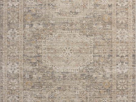 Chris Loves Julia x Loloi Ida IDA-01 Taupe Multi Traditional Power Loomed Rug For Cheap