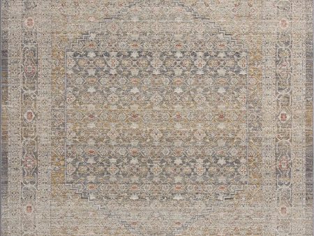 Chris Loves Julia x Loloi Ida IDA-02 Stone Gold Traditional Power Loomed Rug For Cheap