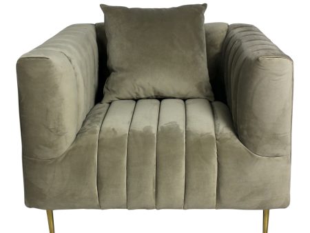 Eclectic Home Sofa Chair Rutland Beige Gold For Sale