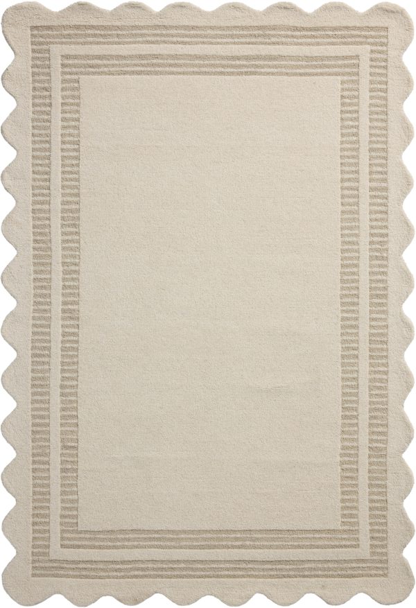 Chris Loves Julia x Loloi Scottie SCO-01 Ivory Grey Transitional Hand Tufted Rug Cheap