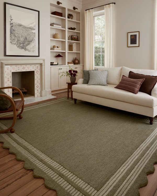 Chris Loves Julia x Loloi Scottie SCO-01 Olive Pebble Transitional Hand Tufted Rug Online