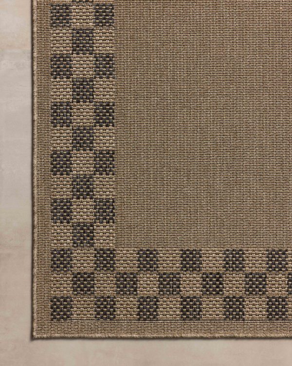 Chris Loves Julia x Loloi Providence PRC-01 Natural Charcoal Indoor Outdoor Power Loomed Rug Discount