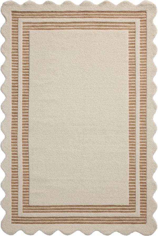 Chris Loves Julia x Loloi Scottie SCO-01 Ivory Rust Transitional Hand Tufted Rug Discount