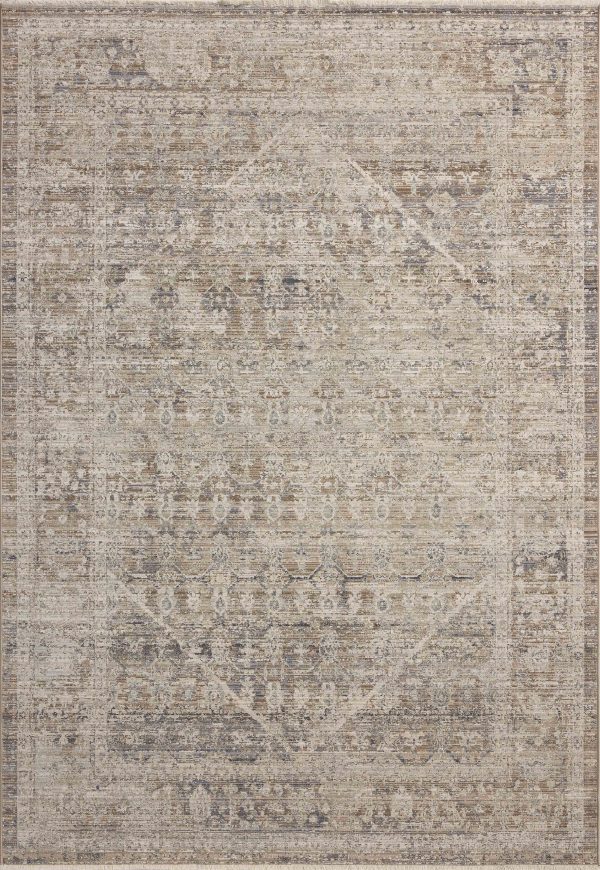 Chris Loves Julia x Loloi Ida IDA-06 Slate Natural Traditional Power Loomed Rug Supply