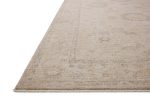 Chris Loves Julia x Loloi Louisa LOI-02 Oatmeal Slate Traditional Power Loomed Rug For Sale